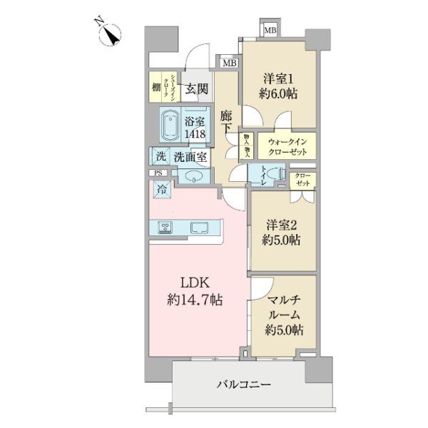 クオン流山おおたかの森 間取図