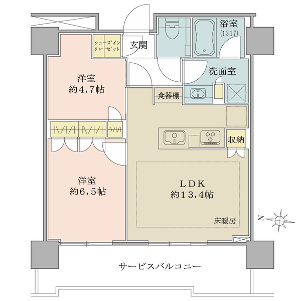 ＴＨＥ　ＹＯＫＯＨＡＭＡ　ＦＲＯＮＴ　ＴＯＷＥＲ 間取図
