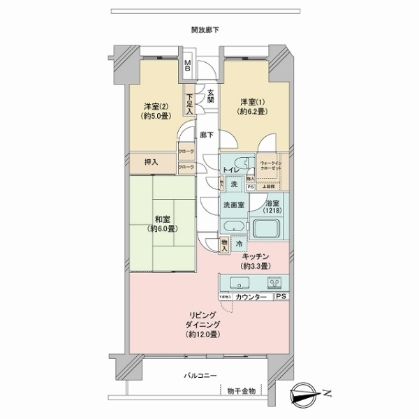 板橋仲宿パークホームズ 間取図