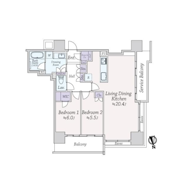 シエリアタワー大阪天満橋 間取図