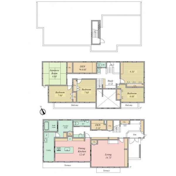 世田谷区赤堤２丁目 間取図