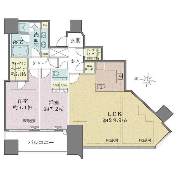 パークコート渋谷ザタワー 間取図(平面図)