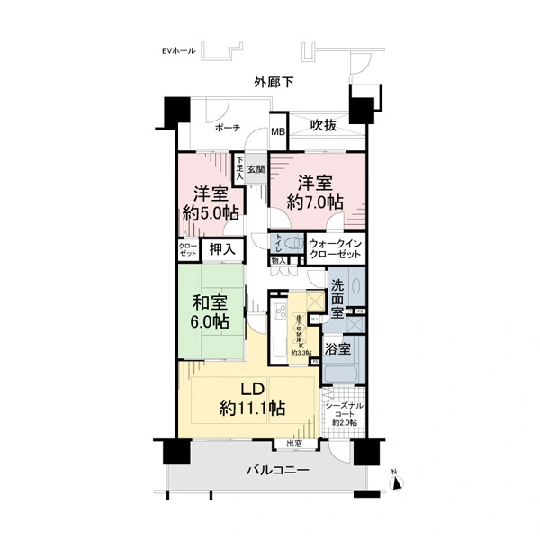 オーベルグランディオ新松戸 間取図
