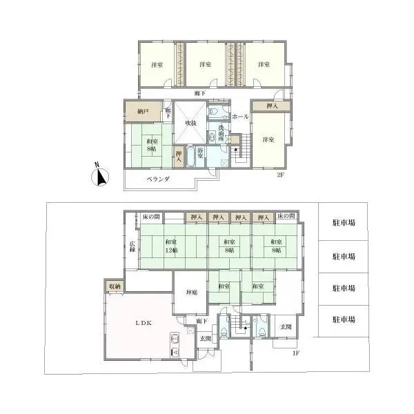 京都市上京区智恵光院通寺之内下る古美濃部町 間取図
