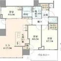 プラウドタワー芝浦 間取図