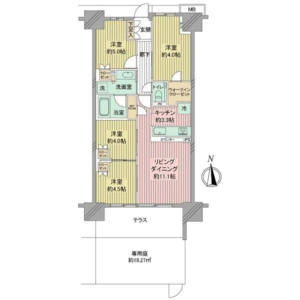 プラウドシティ大田六郷フォレスト街区棟 間取図