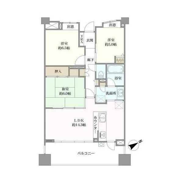 ライオンズ相模大野ステーションエアリスタ 間取図