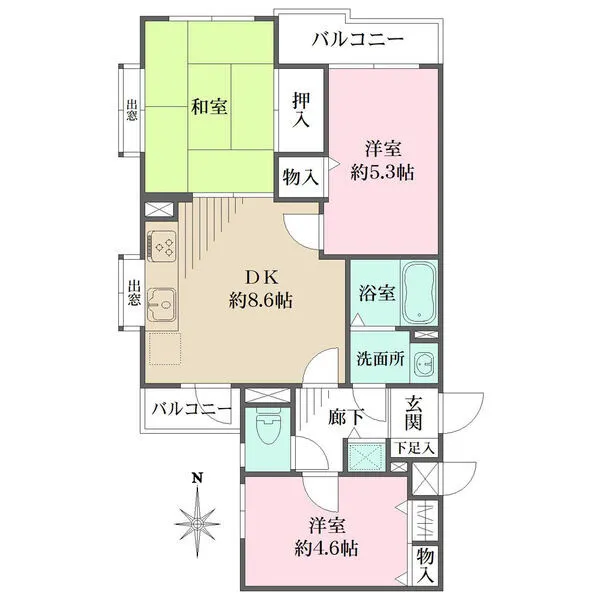 モリス浦和元町 間取図