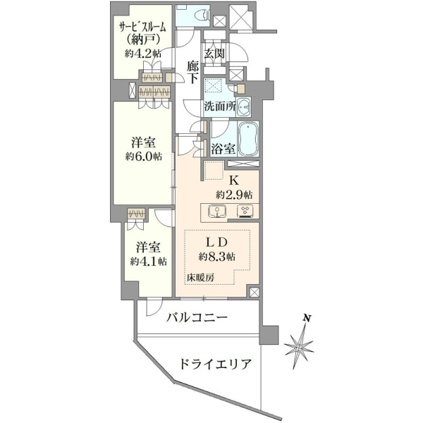 オープンレジデンシア中野坂上コート 間取図