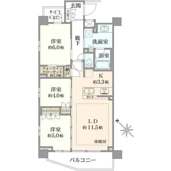 リビオ本八幡 間取図