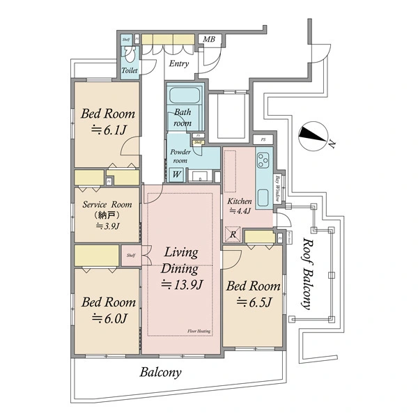 シャリエ志村三丁目 間取図