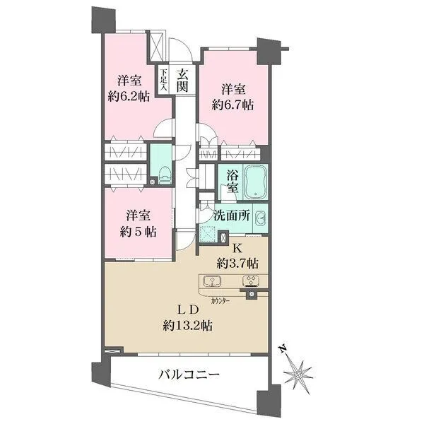 パークハウス上大岡 間取図