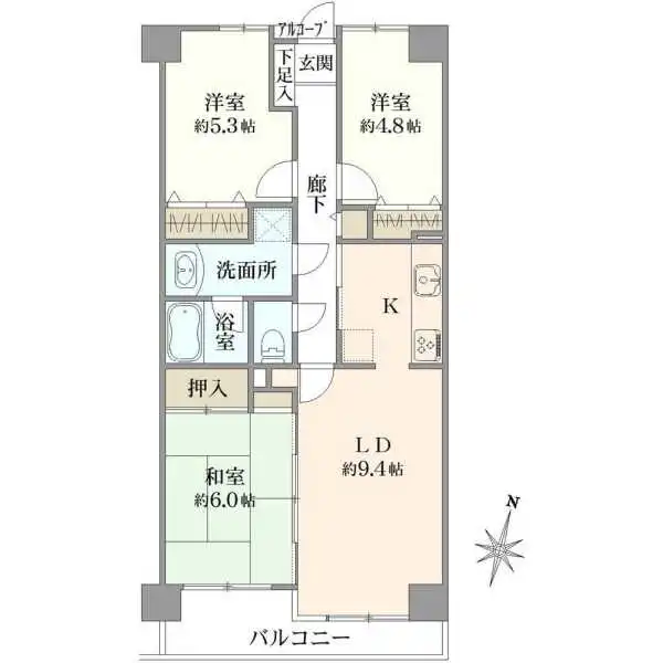 グリーンパーク花畑ＶＩＩ 間取図