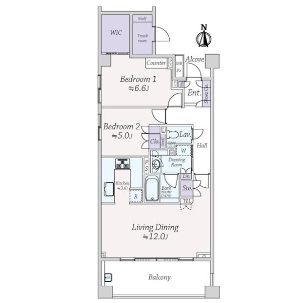 ライオンズガーデン三鷹上連雀 間取図