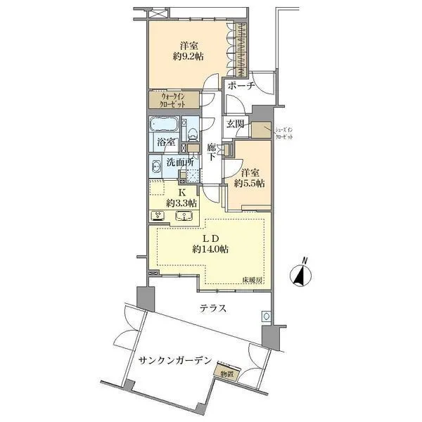 アールブラン大井町ミュゼ 間取図(平面図)