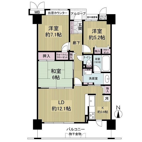 モンセーヌ住吉川公園１番館 間取図