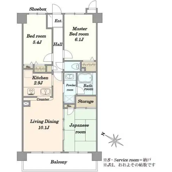 ライオンズマンション蕨中央第2 間取図