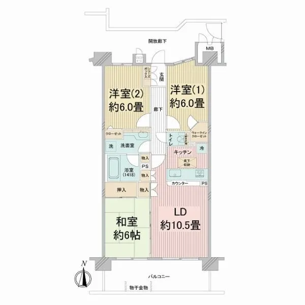 ネオスメイツ港北 間取図