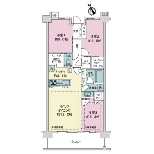 バウス津田沼 間取図
