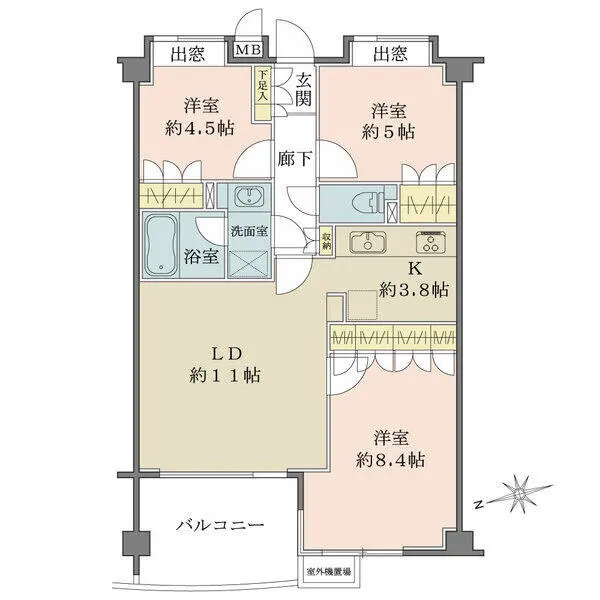 エクレールガーデン富士見ヶ丘 間取図