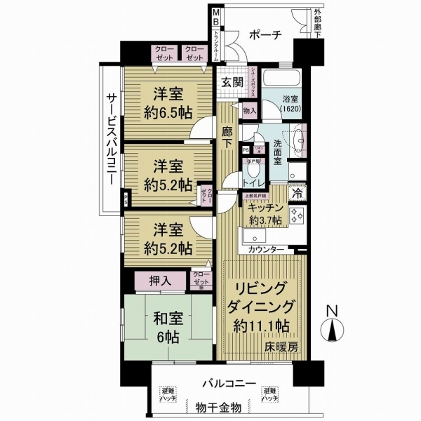 ゼファー四つ木ザナドゥ２１ 間取図