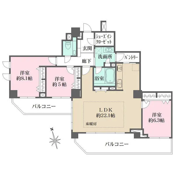 パークハウス成城 間取図