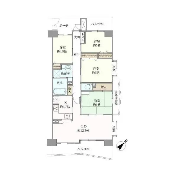 ライオンズマンション千葉グランドタワー 間取図
