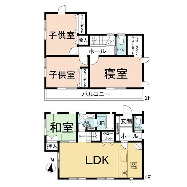 流山市美田 間取図