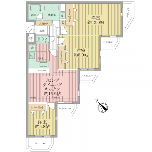 イトーピア上池台マンション 間取図