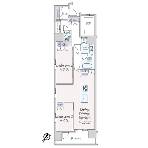 ザ・サンクレイドル日本橋レジデンス 間取図