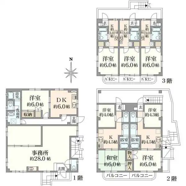 西東京市保谷町２丁目　一棟レジ 間取図