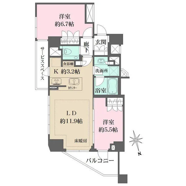 ザ・パークハウス代官山 間取図