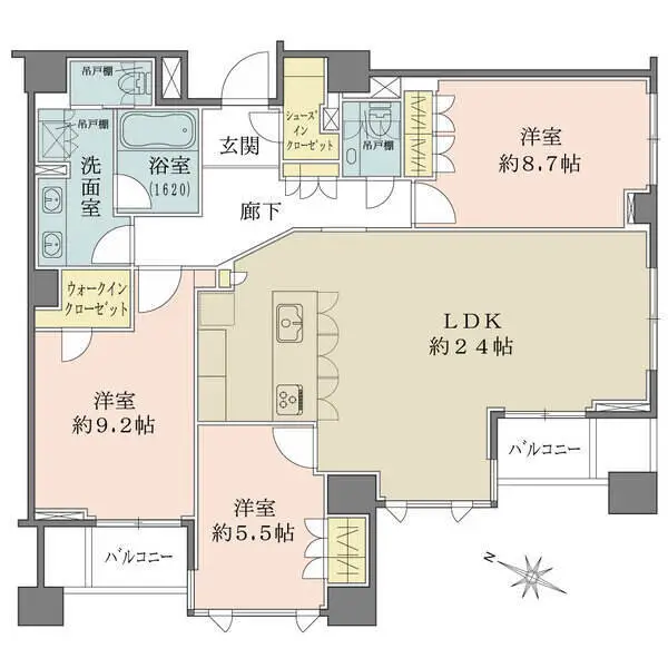 グランスイート六番町 間取図
