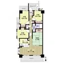 宝マンション瓢箪山 間取図