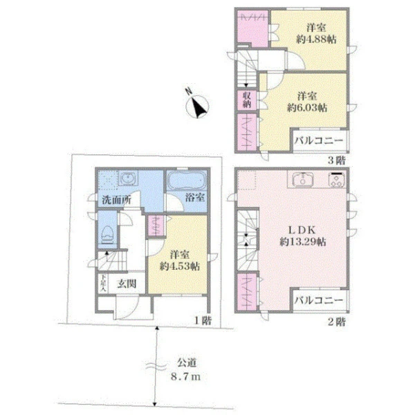 横浜市鶴見区矢向６丁目 間取図