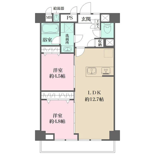 下平間サンハイツ 間取図