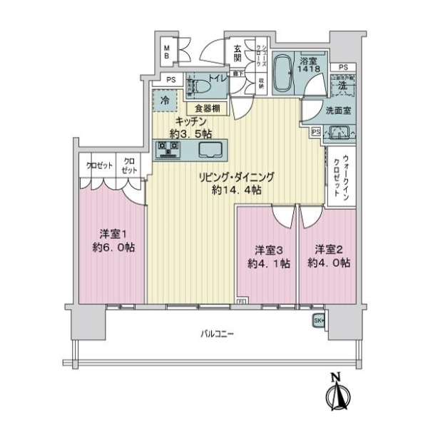 リリーゼ葛西 間取図