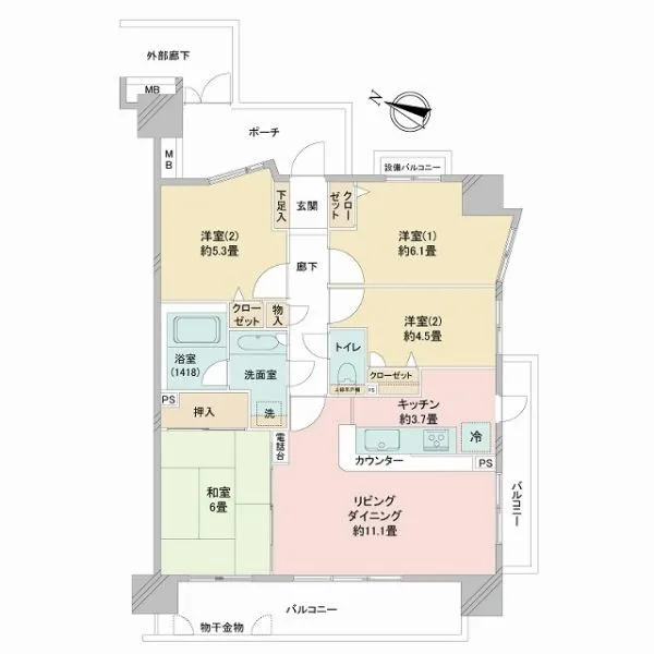 コスモフェスタ一之江 間取図