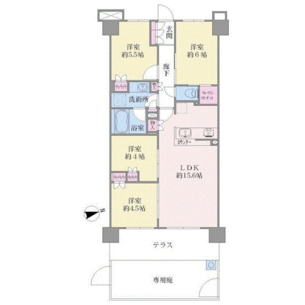 リストレジデンス鶴見エアリーコート 間取図