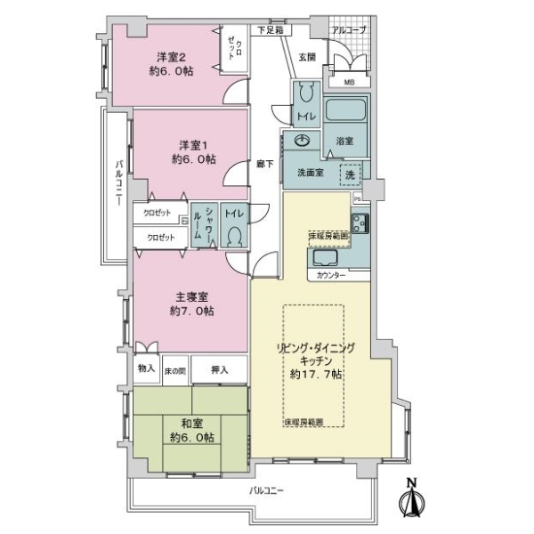 ヴェルサイユ東山公園 間取図