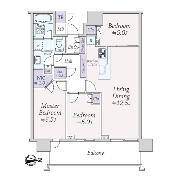 パークタワー晴海 間取図