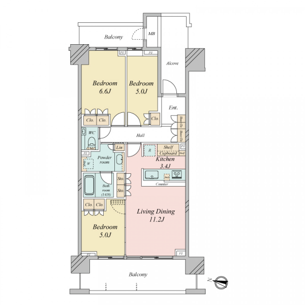 グランドメゾン江古田の杜 間取図