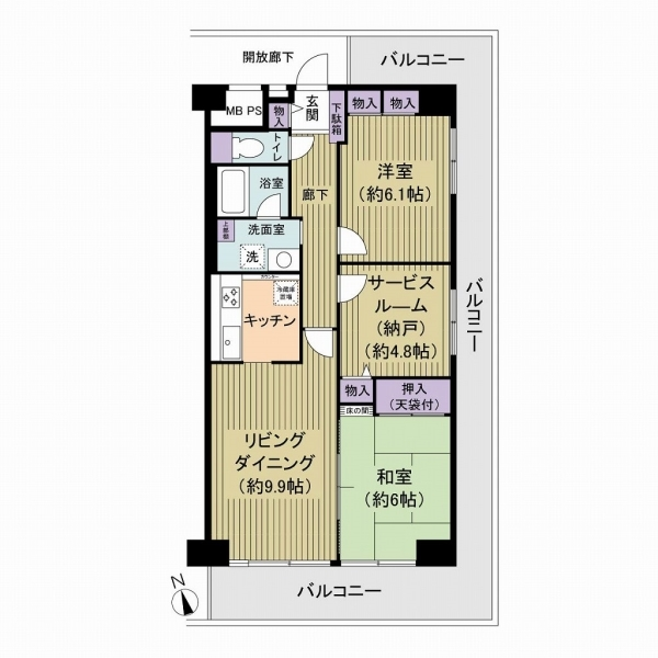 東陽町ガーデニアＢ棟 間取図