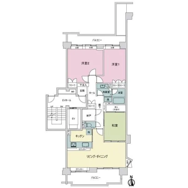 サン・ステージ緑園都市東の街五番館 間取図