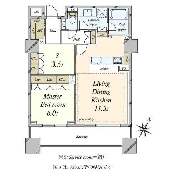 オリゾンマーレ 間取図