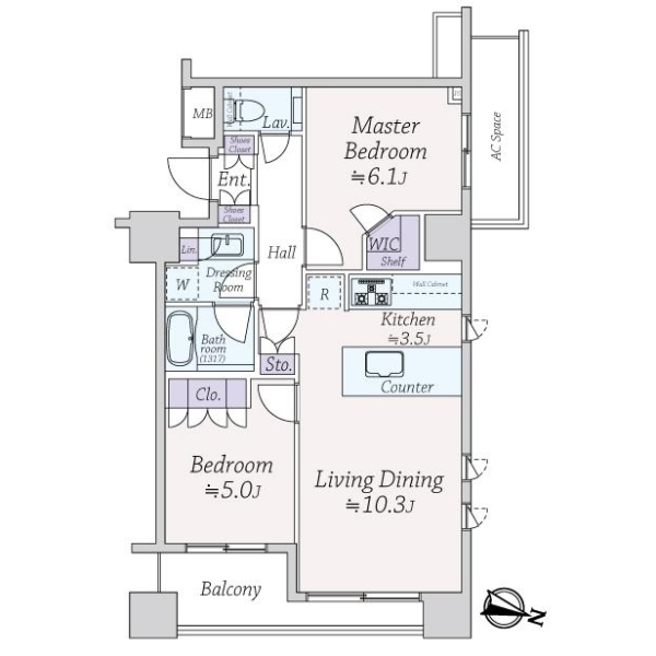 ＴＨＥ　ＴＯＷＥＲ　ＫＯＩＳＨＩＫＡＷＡ 間取図