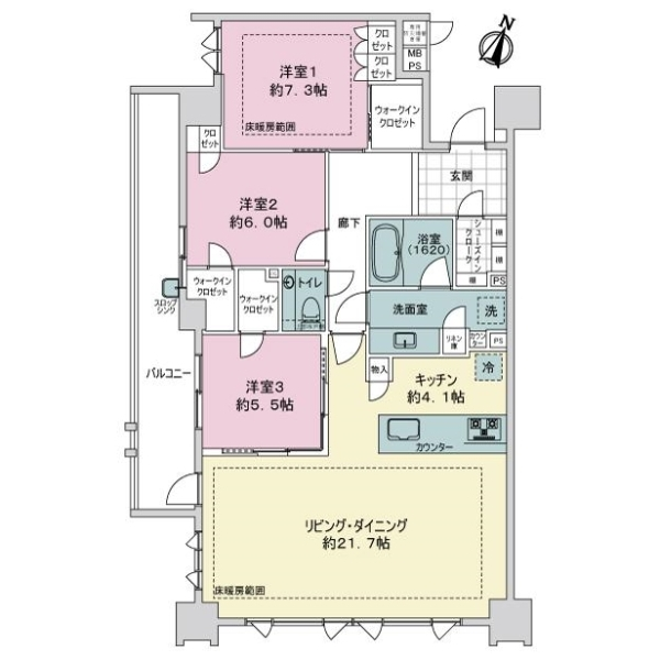 ザ・ライオンズ覚王山 間取図