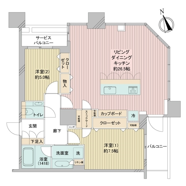Ｔｈｅ　Ｋｉｔａｈａｍａ 間取図