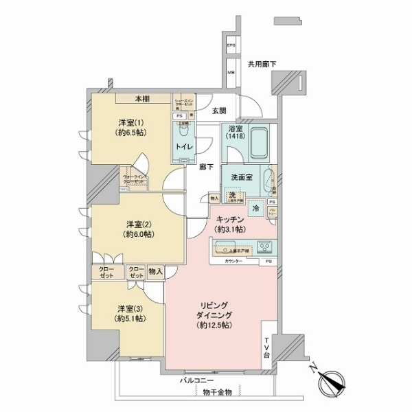プラネスーペリア文京千石 間取図