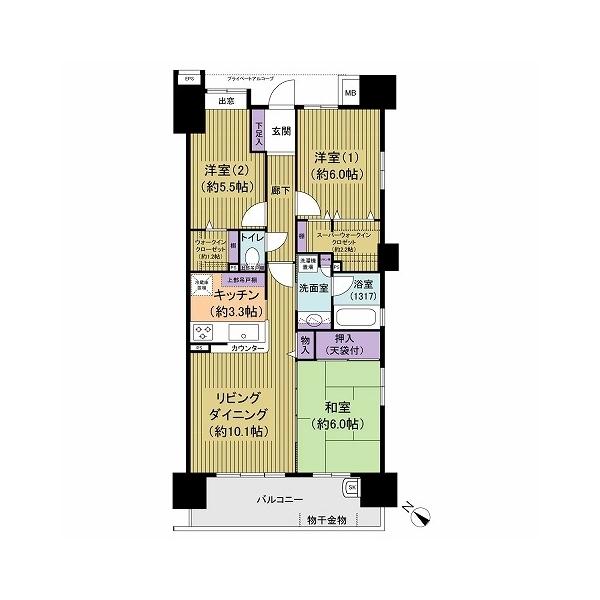 ウィズ松戸見晴らしの丘 間取図